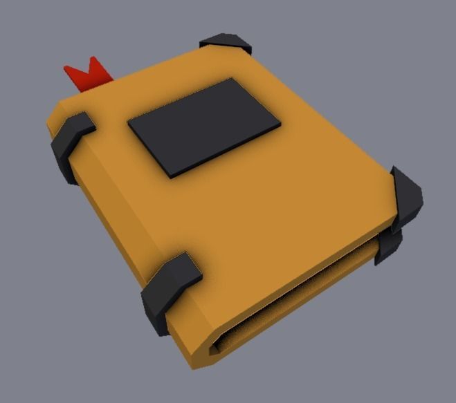 Hallowen Magical Book Low-poly 3D model_8