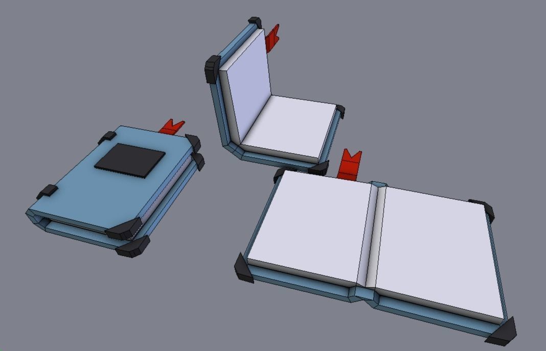 Hallowen Magical Book Low-poly 3D model_5