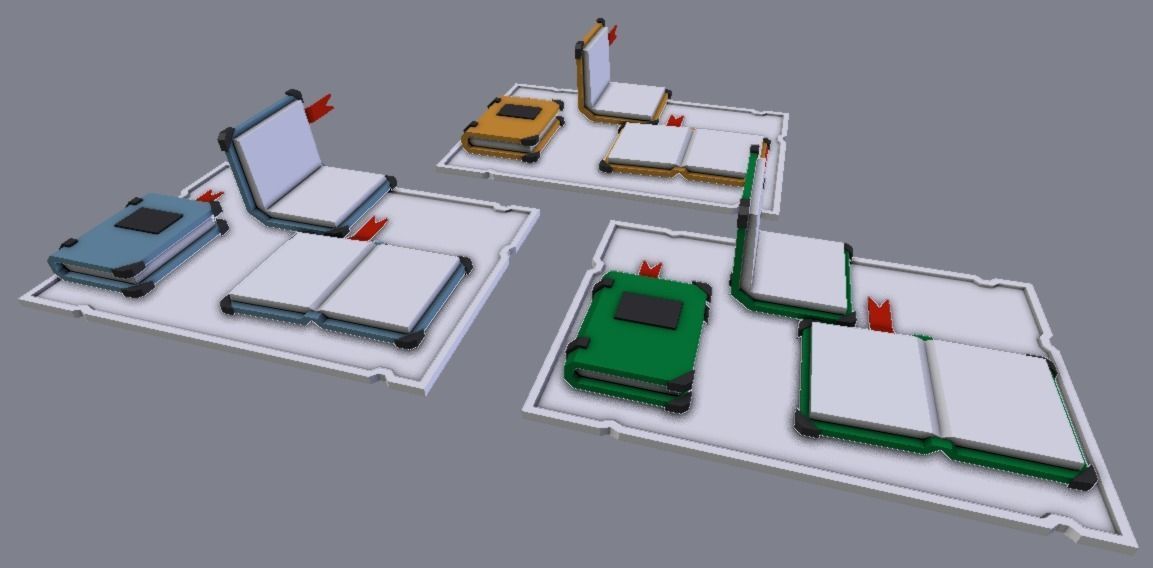 Hallowen Magical Book Low-poly 3D model_12