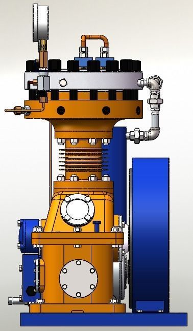 Diaphragm compressor 3D model_3
