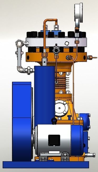 Diaphragm compressor 3D model_4
