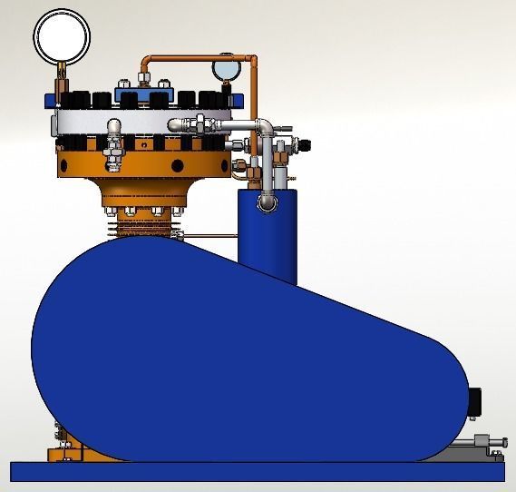Diaphragm compressor 3D model_2