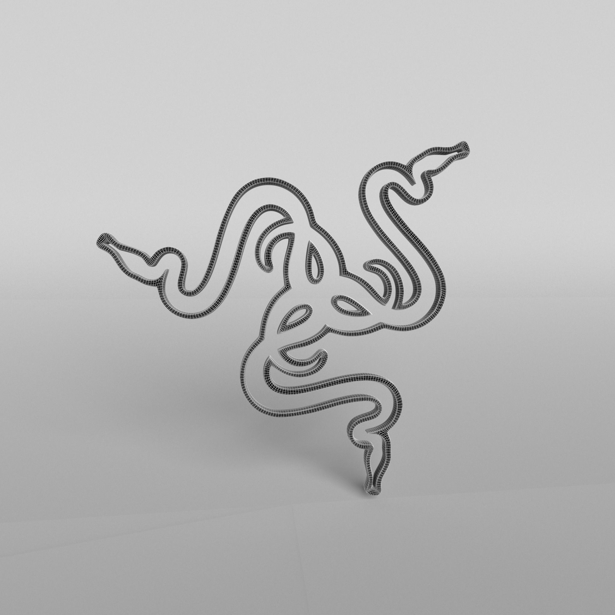 Razer Logo v1 003 Free low-poly 3D model_4
