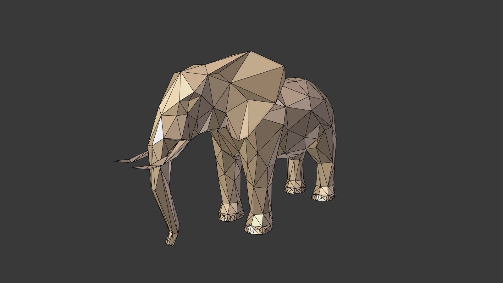 Low Poly Animals Collection Low-poly 3D model_7