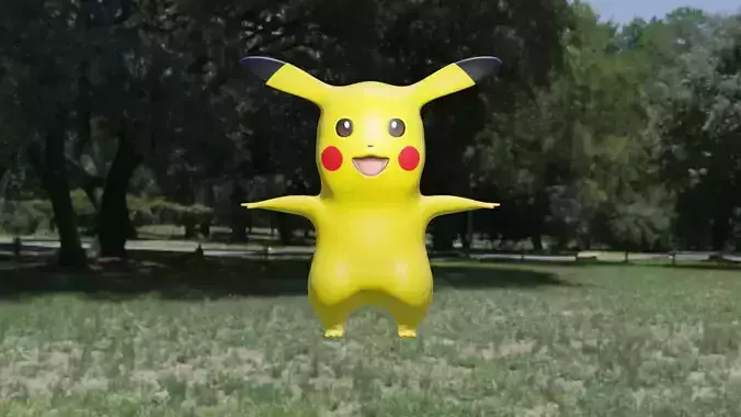 Pikachu Pokemon  T-pose 3D model