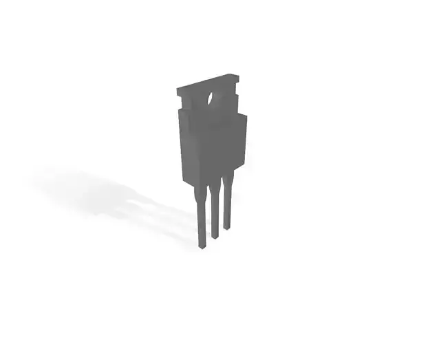 Transistor electronic component 3D model