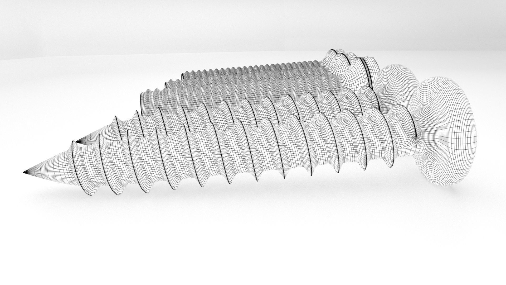Screws and Bolts Low-poly 3D model_34