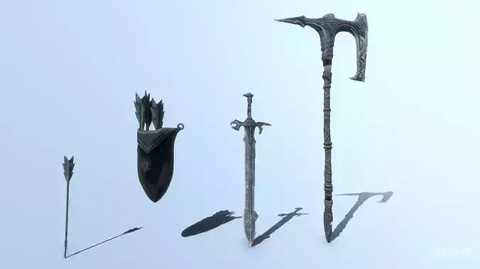 Epic Weapons Low-poly 3D model