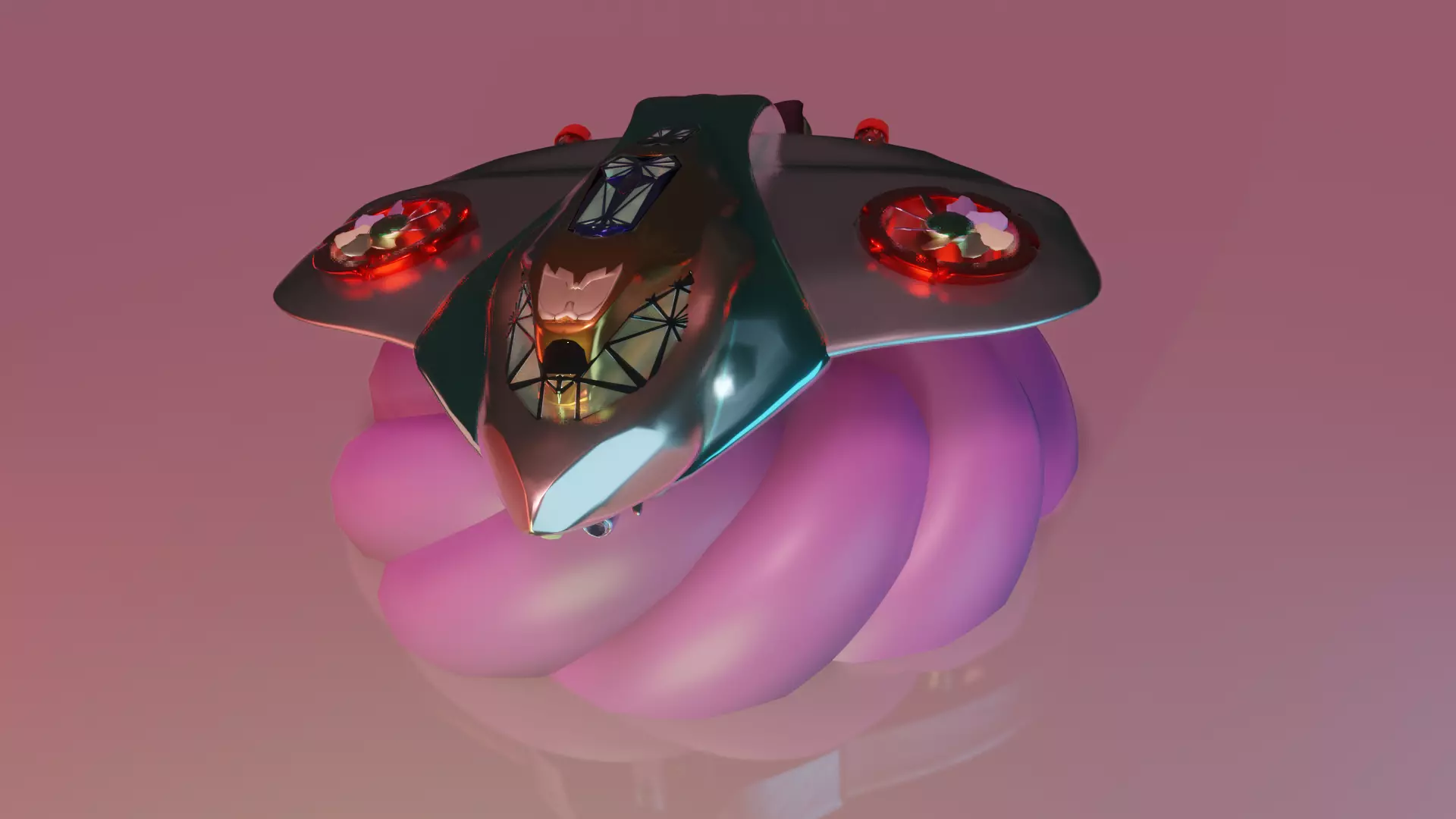 Vtol Spaceship Low-poly 3D model