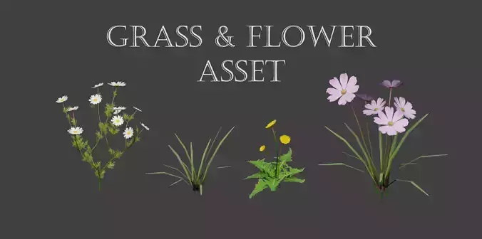 Grass and Flower asset