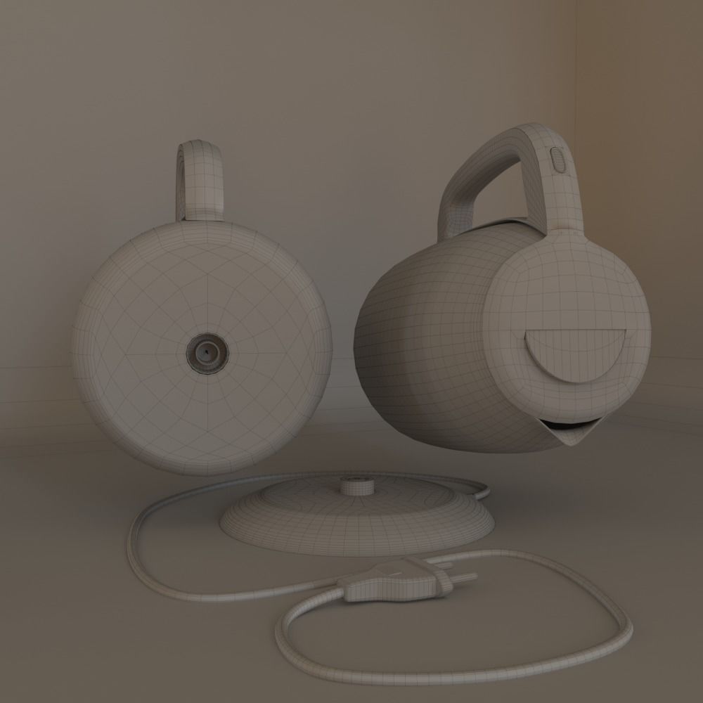 kettle without brand or name 3D model_4