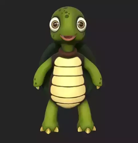 Cute Little Turtle 3d model Low-poly 3D model