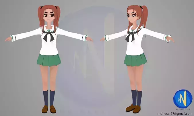 Female Manga 2 Cloth Set