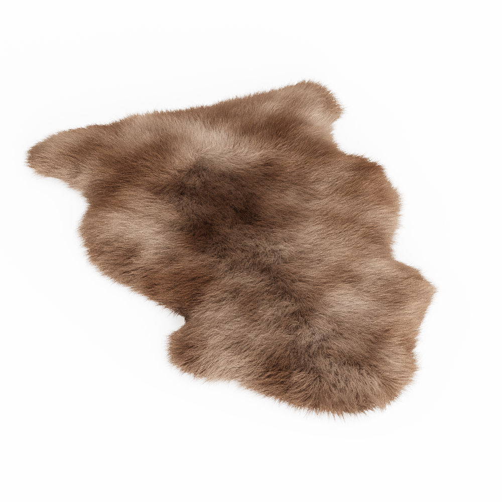 Soft Plush Faux Sheepskin Rug 3D model_1