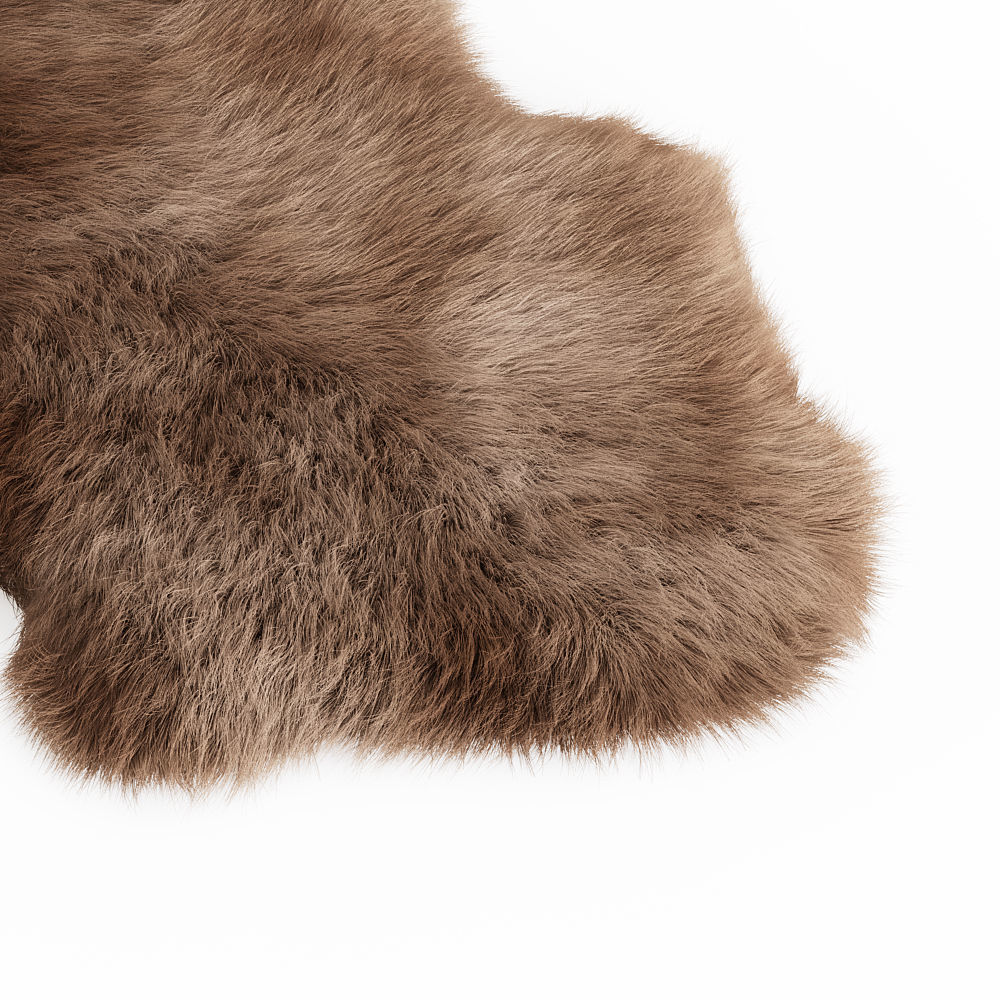 Soft Plush Faux Sheepskin Rug 3D model_3