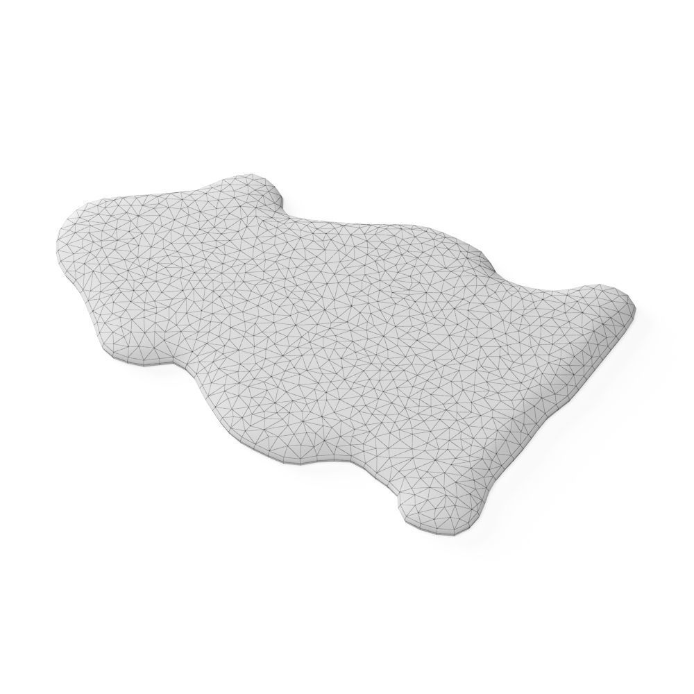 Soft Plush Faux Sheepskin Rug 3D model_5