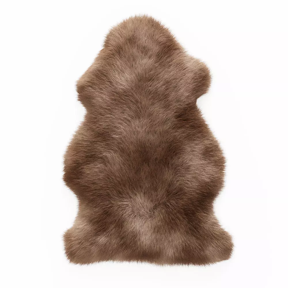 Soft Plush Faux Sheepskin Rug 3D model_0