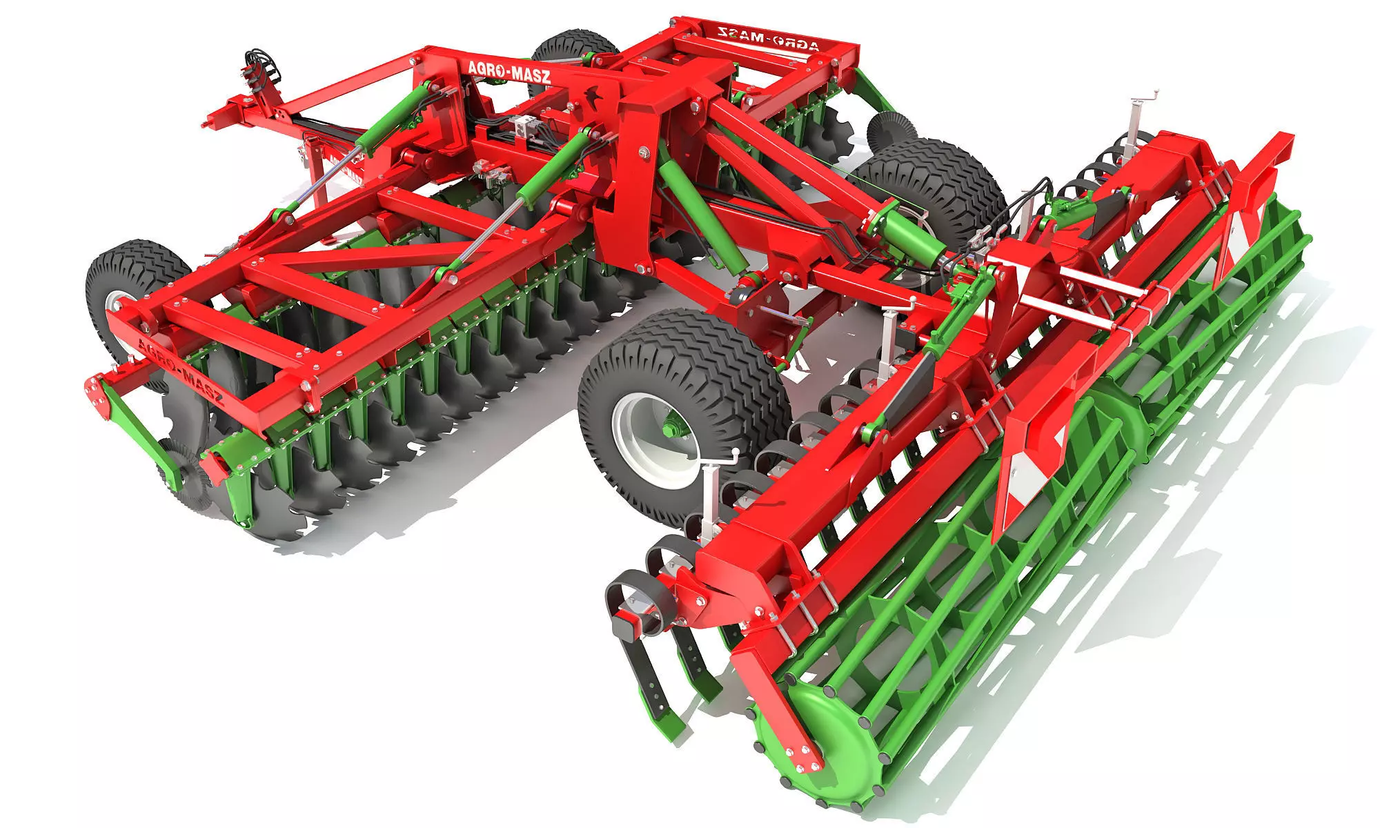 Agro Trailed Disc Harrow 3D model_0