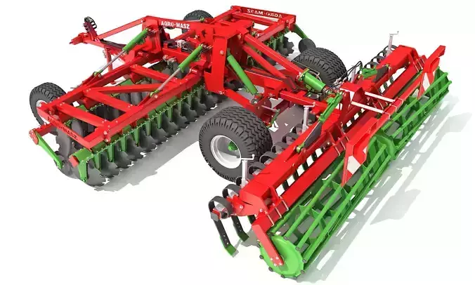 Agro Trailed Disc Harrow 3D model