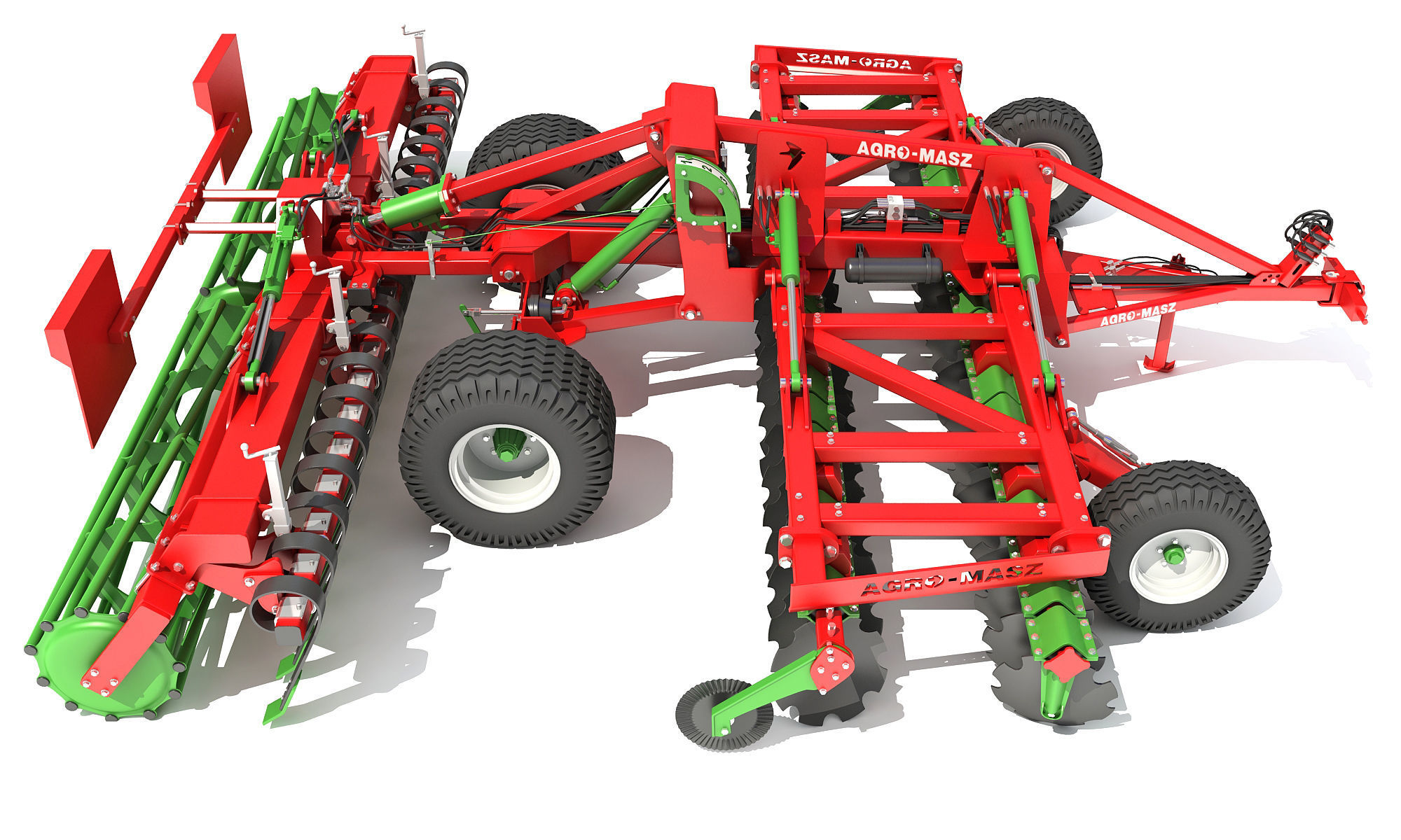 Agro Trailed Disc Harrow 3D model_6