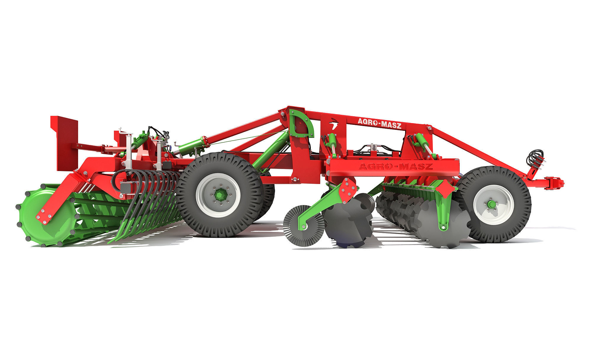 Agro Trailed Disc Harrow 3D model_5