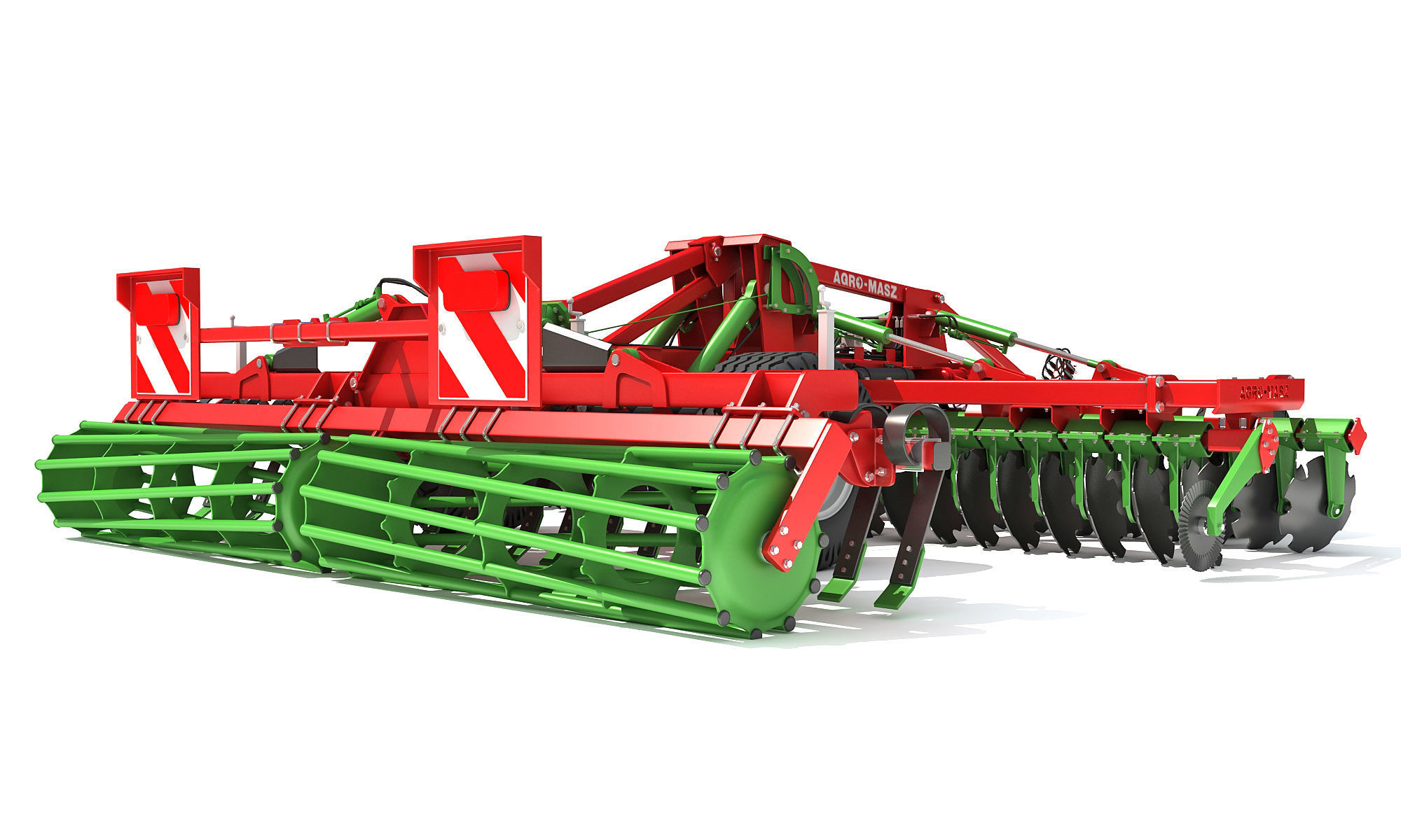 Agro Trailed Disc Harrow 3D model_4