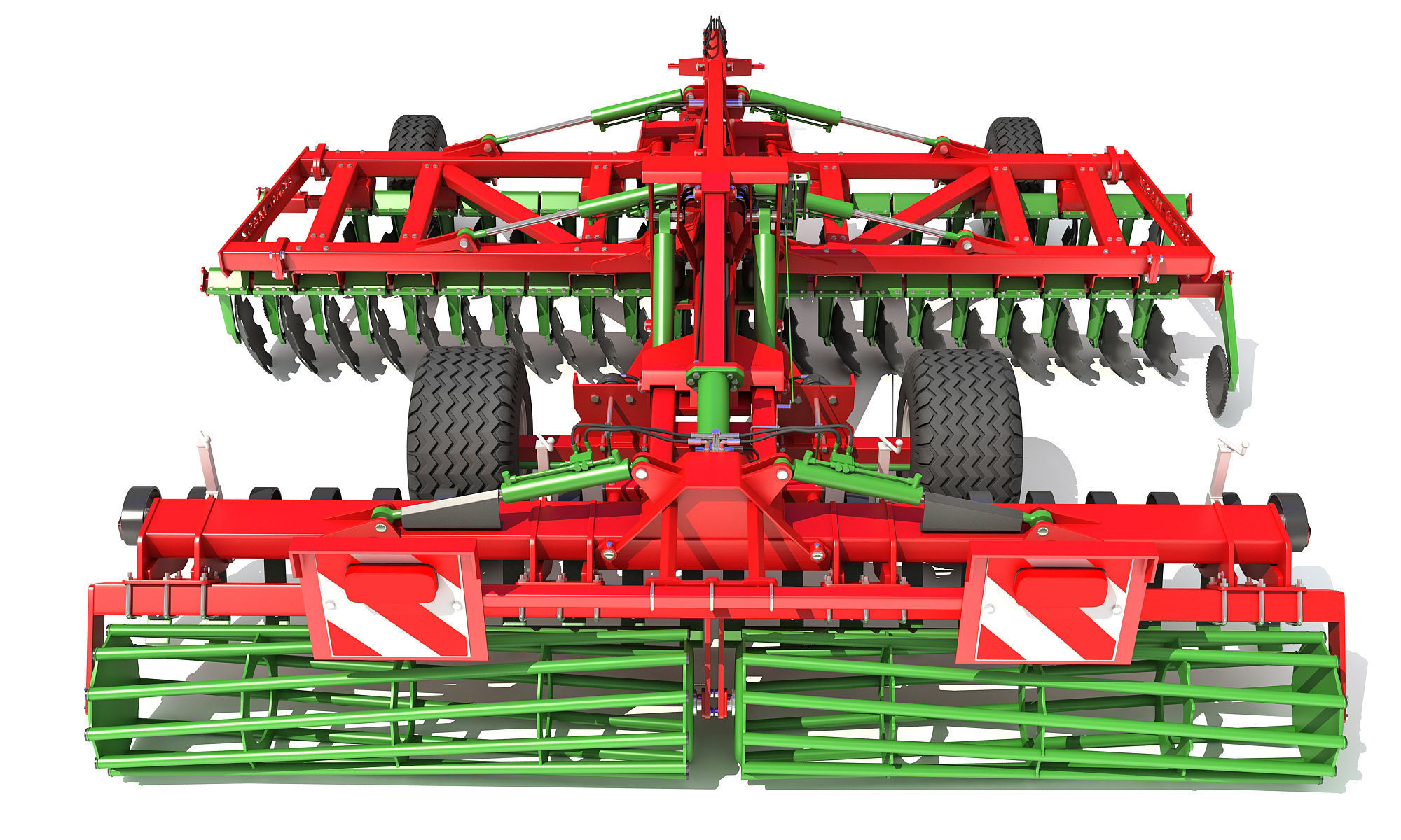 Agro Trailed Disc Harrow 3D model_3