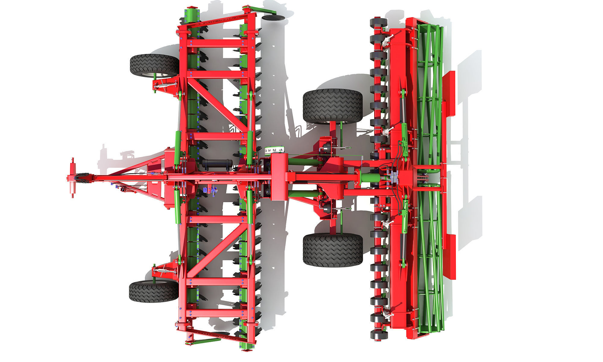 Agro Trailed Disc Harrow 3D model_11