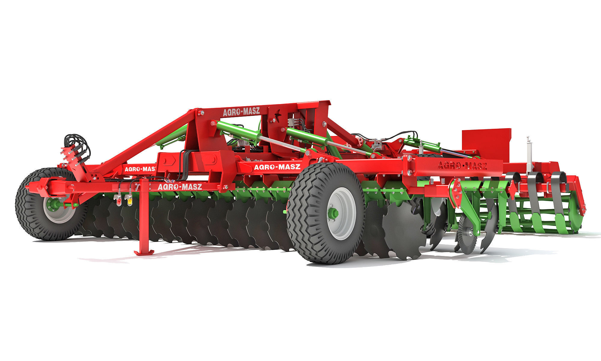Agro Trailed Disc Harrow 3D model_9