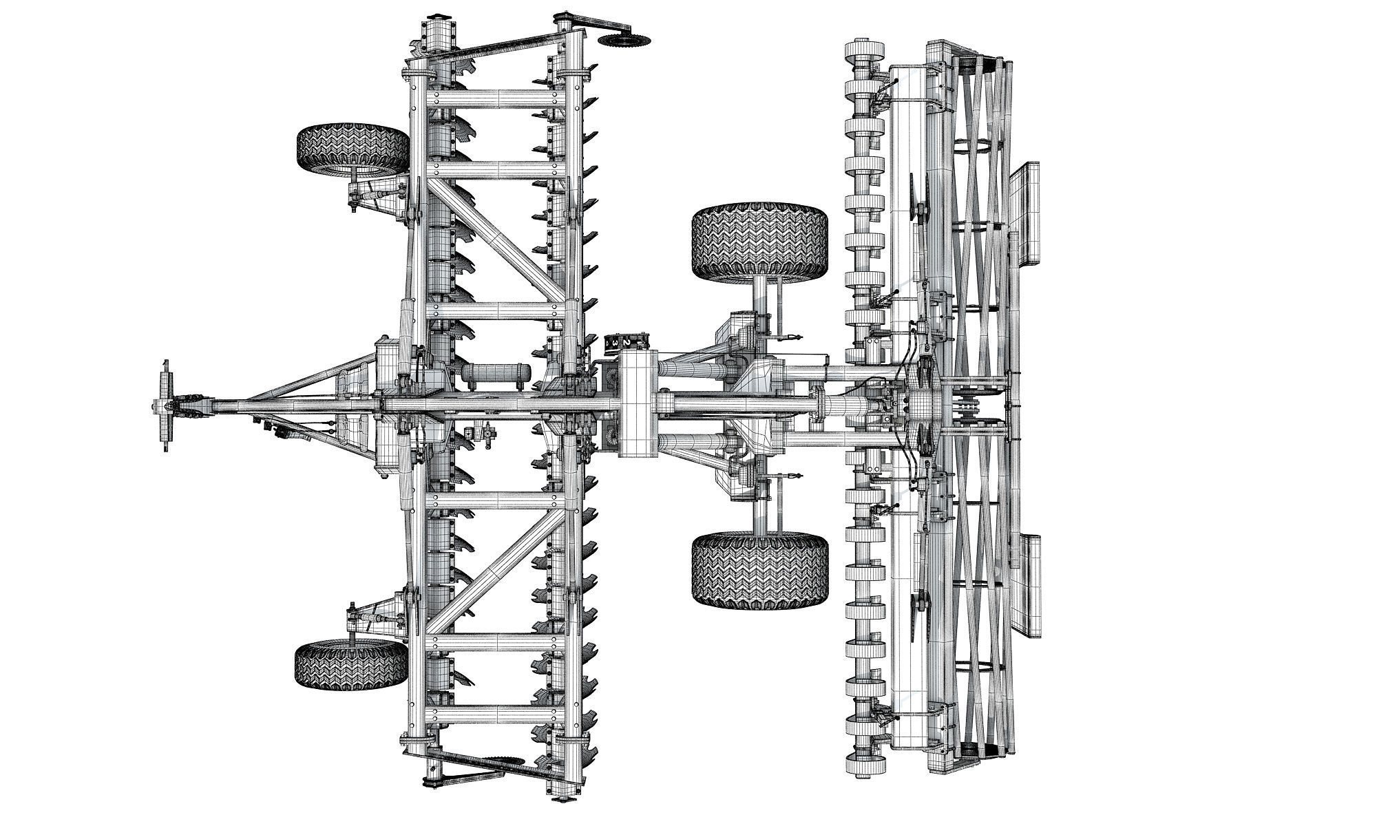 Agro Trailed Disc Harrow 3D model_17