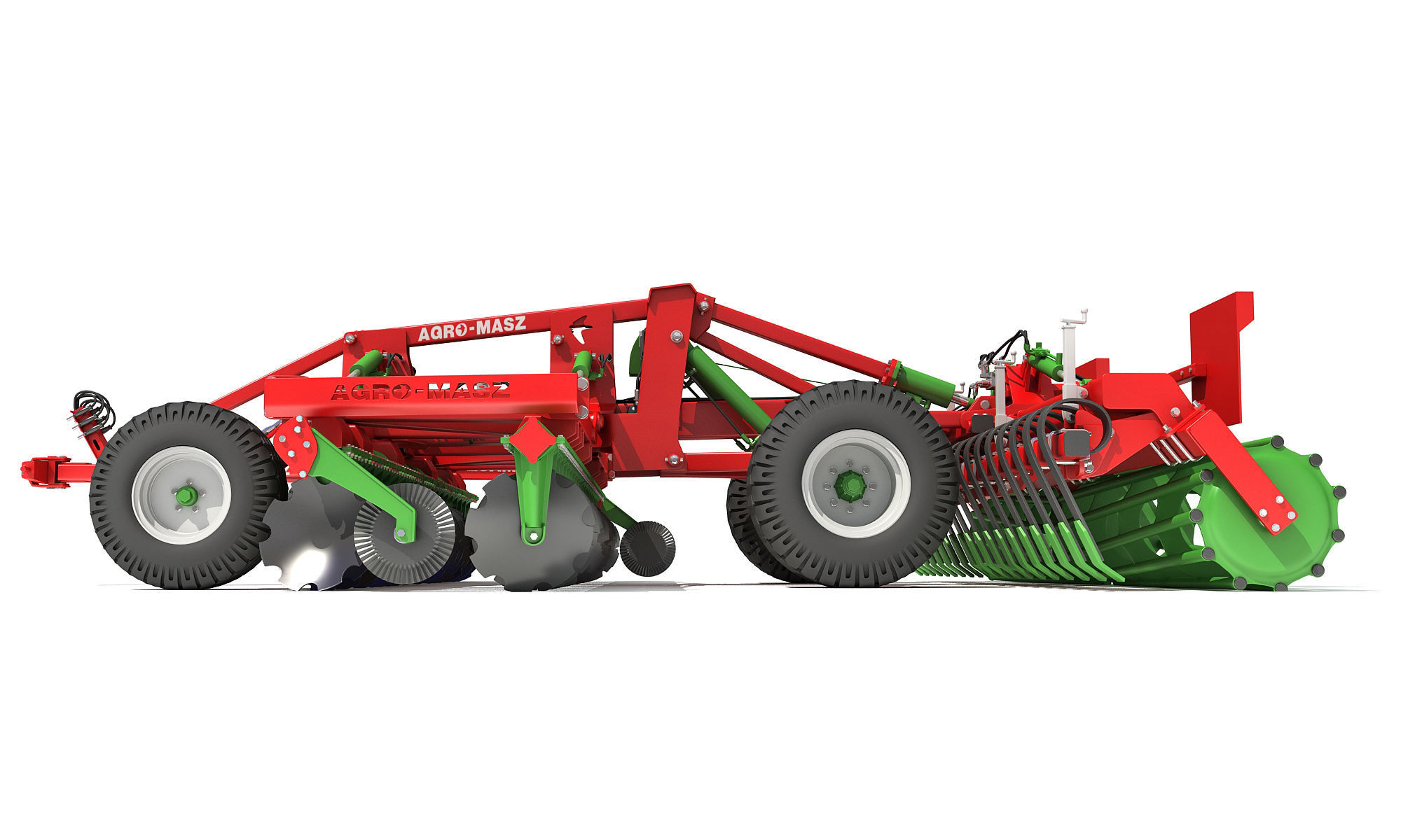Agro Trailed Disc Harrow 3D model_10