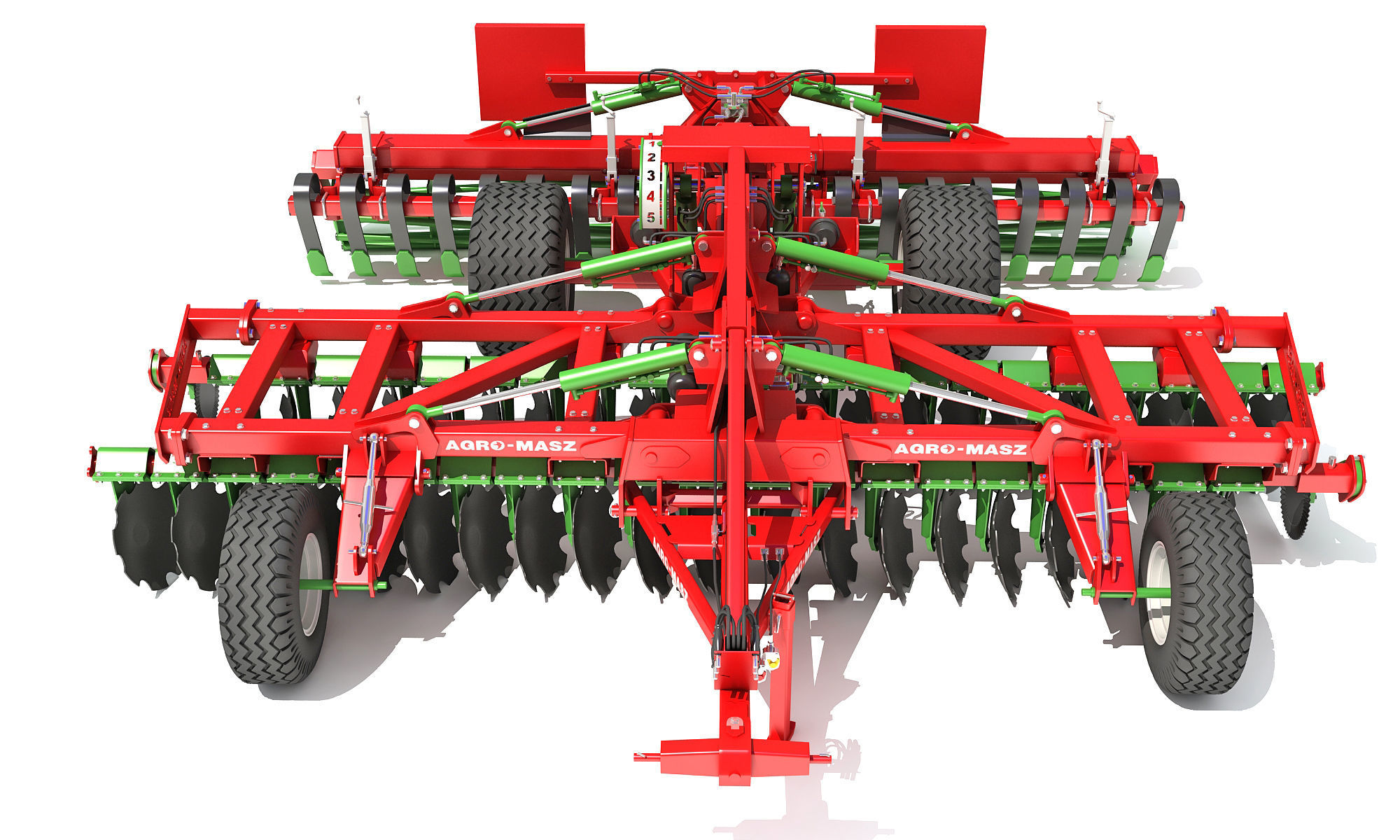 Agro Trailed Disc Harrow 3D model_8
