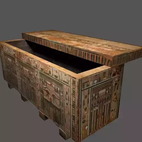 Egyptian Wood Coffin 3D model