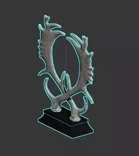 decorate trophy with antlers 3D model decorate trophy with antlers 3D model