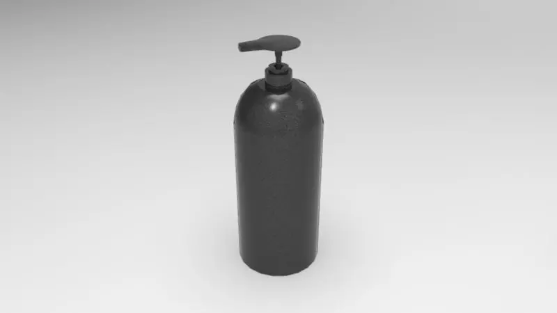 Shampoo gas canister Low-poly 3D model_0