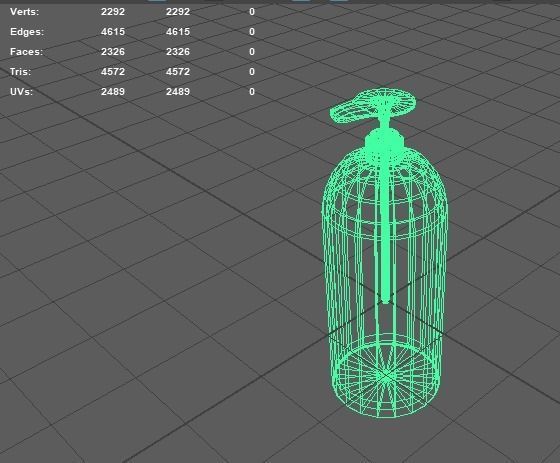 Shampoo gas canister Low-poly 3D model_1