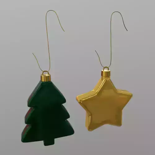 Christmas Bauble 2  Low-poly 3D model