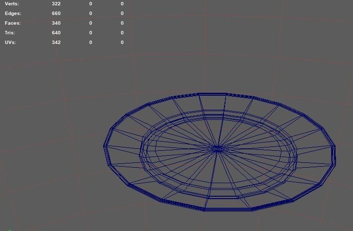Plate silver Low-poly 3D model_3