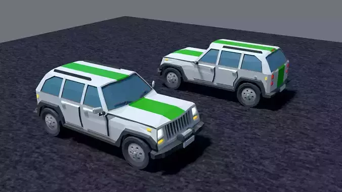 Jeep cra Low-Poly Free low-poly 3D model