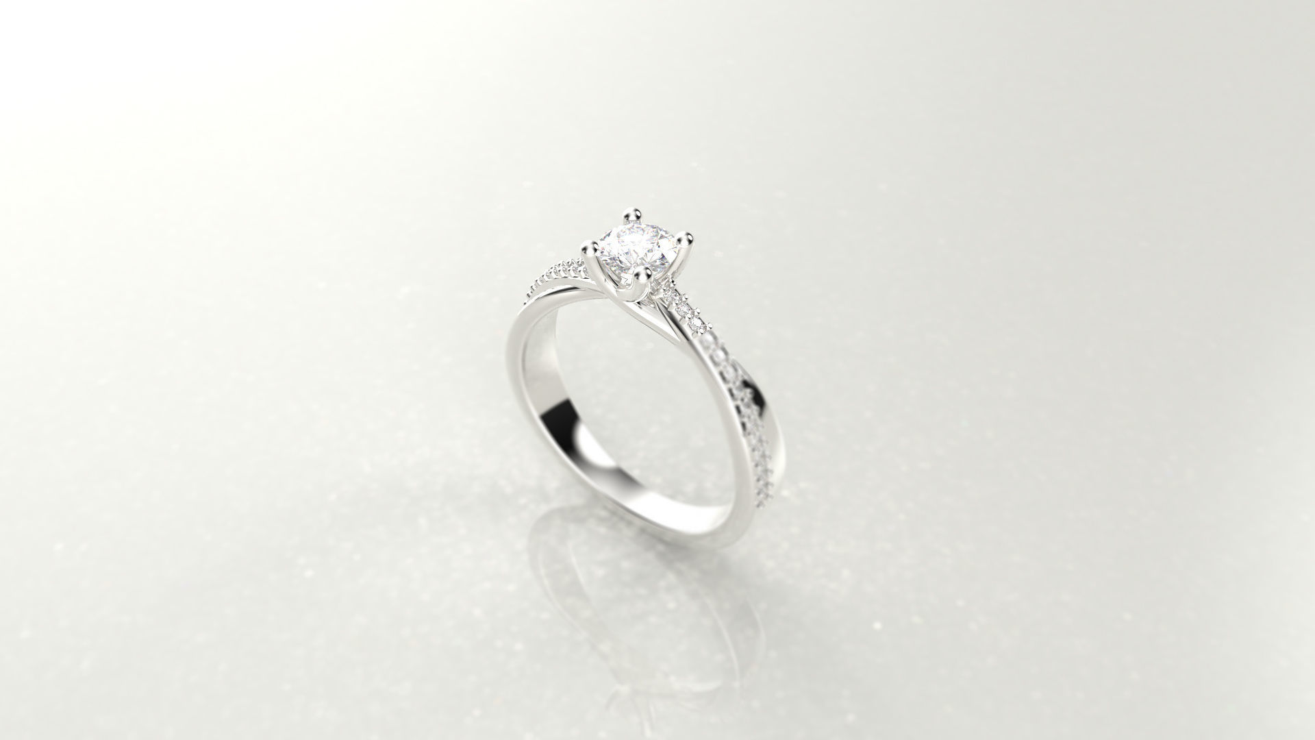 Oval Crossover Ring with pave diamonds 3D print model_7