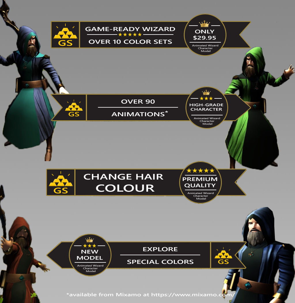 RPG Characters Pack 3D model_8