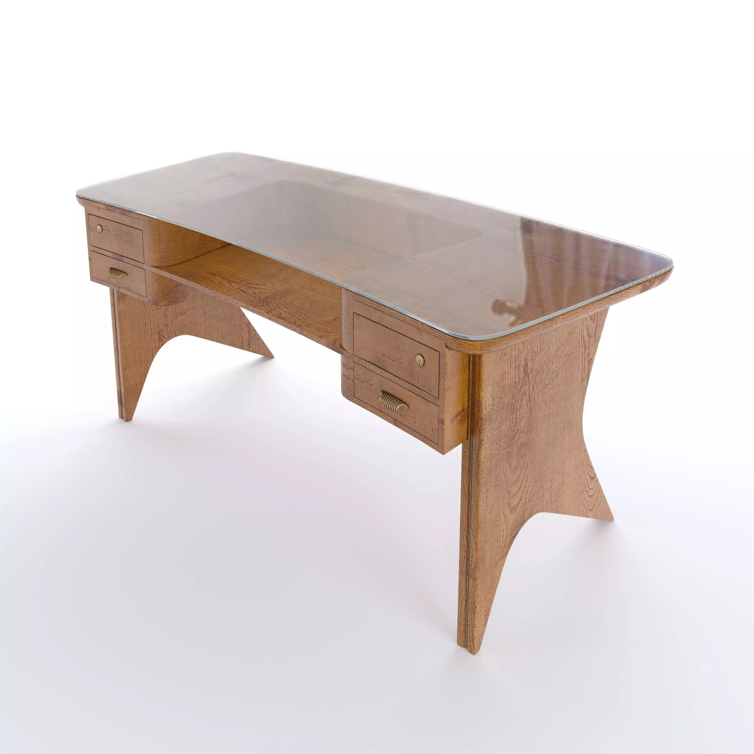 Desk Italy Mid 20th Century 3D model