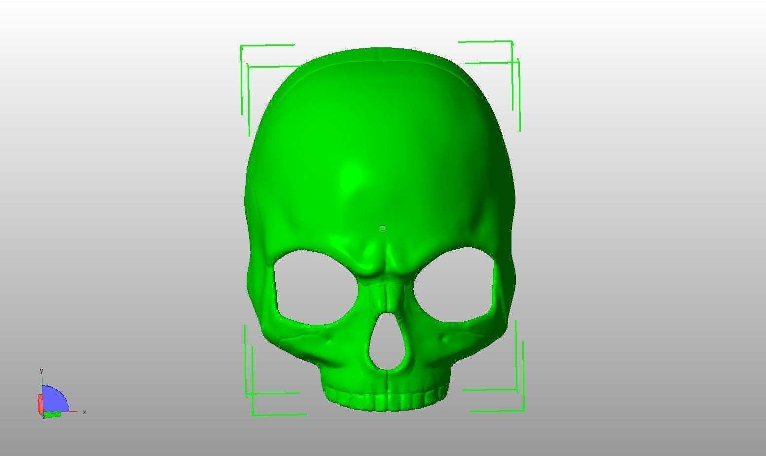 Skull Mask STL 3D Print Ready 3D print model_1