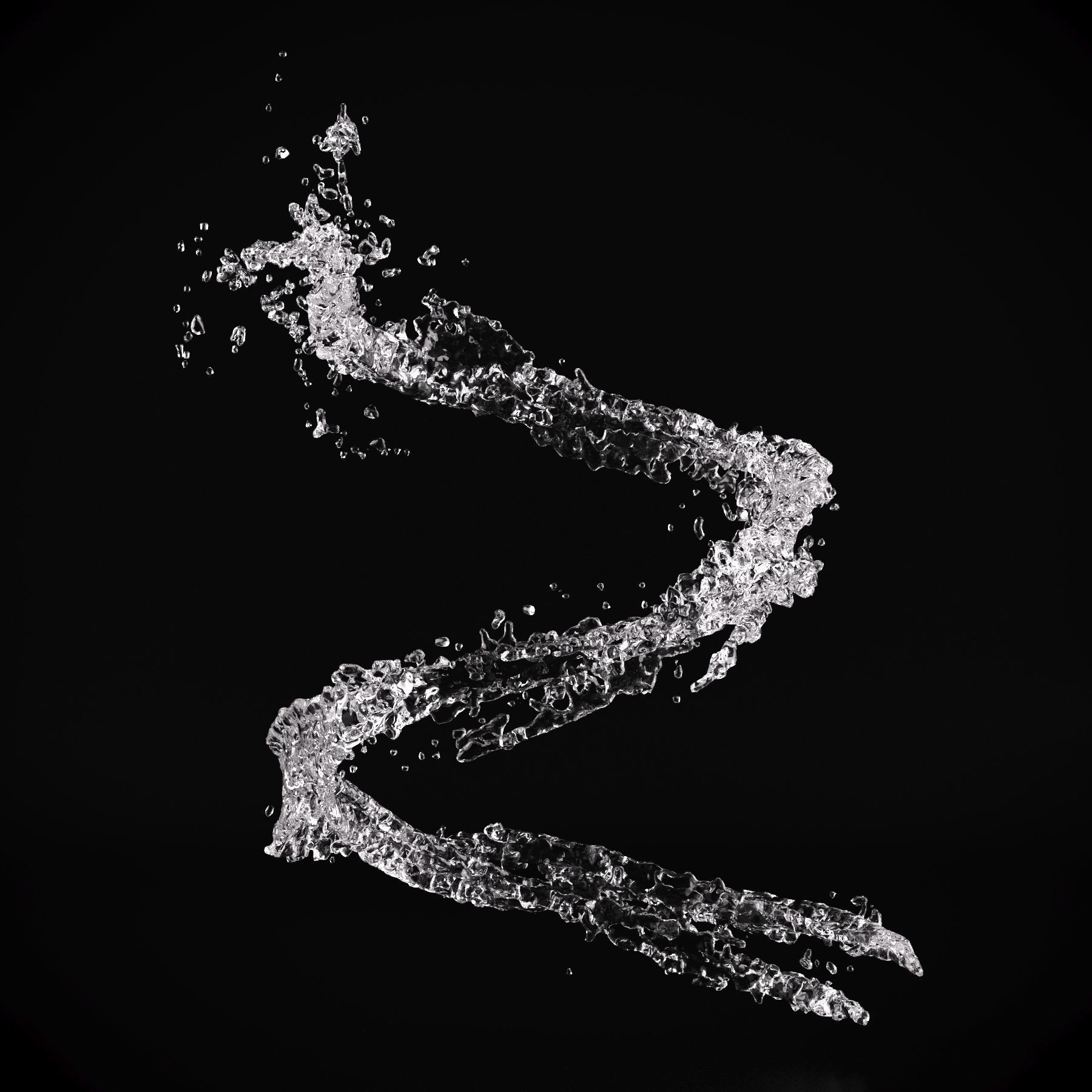 Water Splash 01 3D model_6