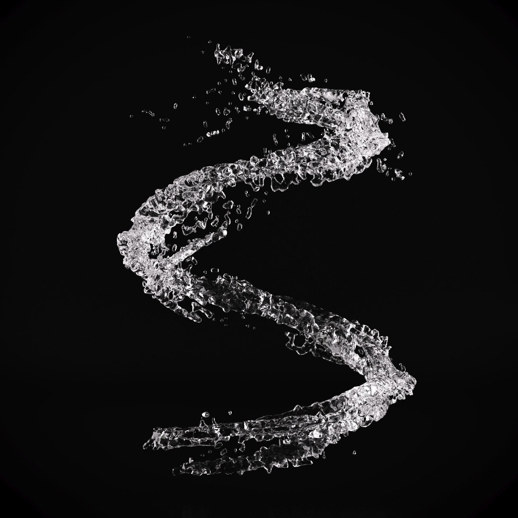 Water Splash 01 3D model_4