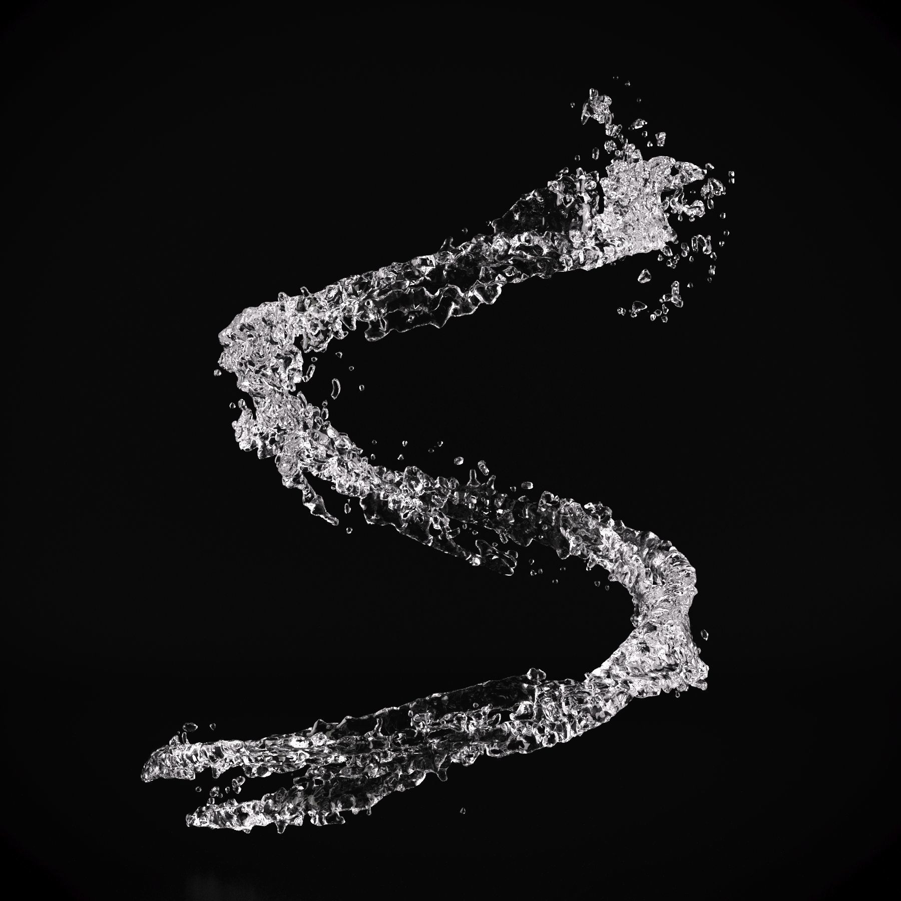 Water Splash 01 3D model_3