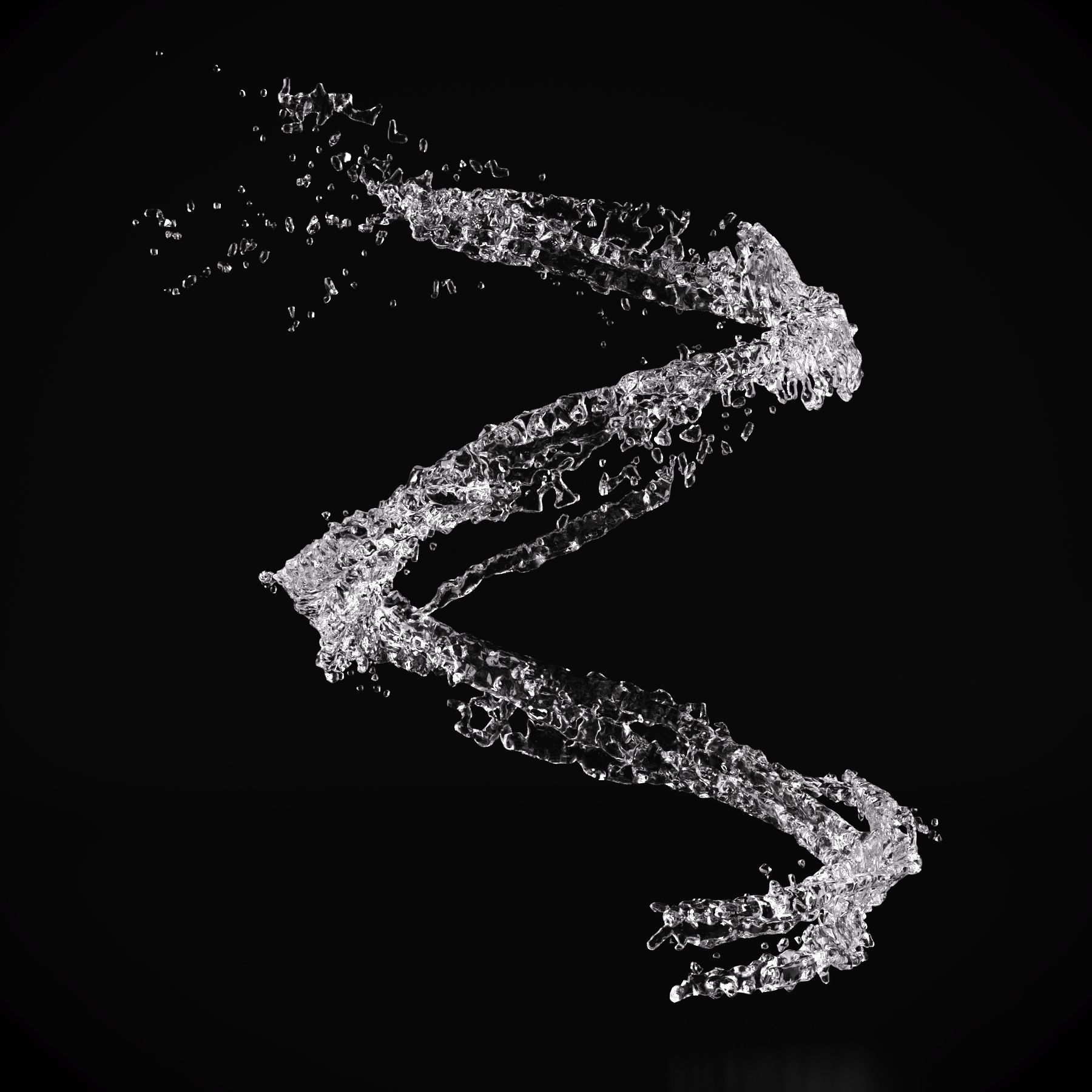 Water Splash 01 3D model_5