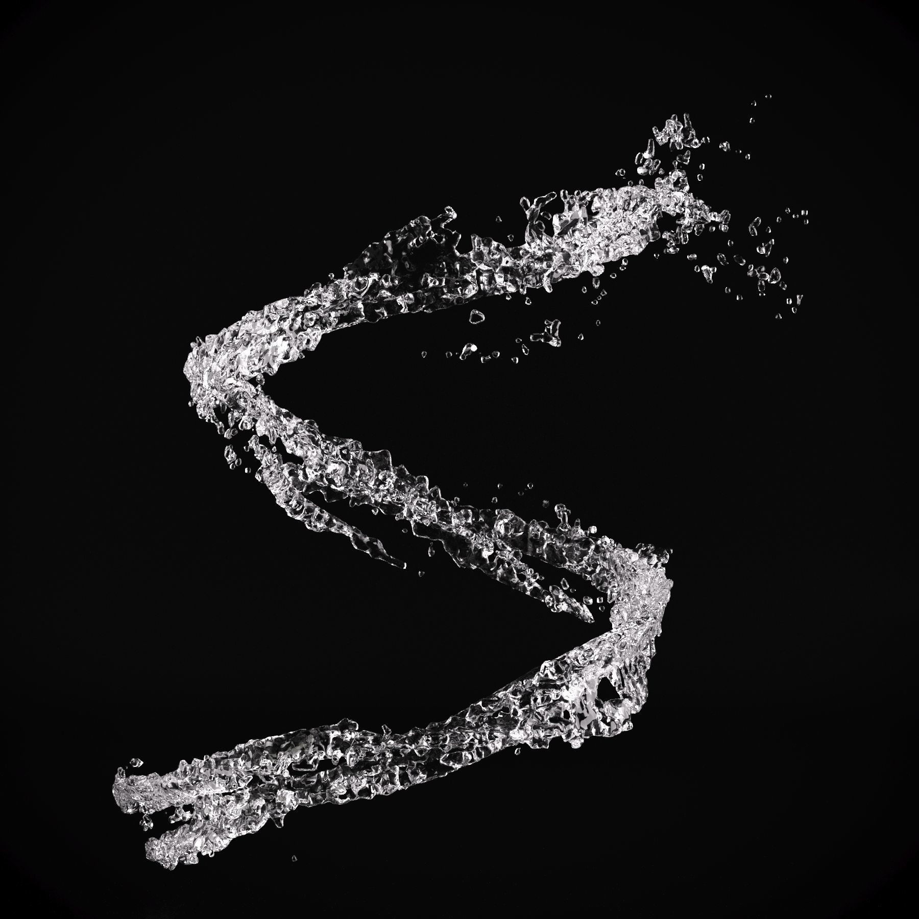 Water Splash 01 3D model_2