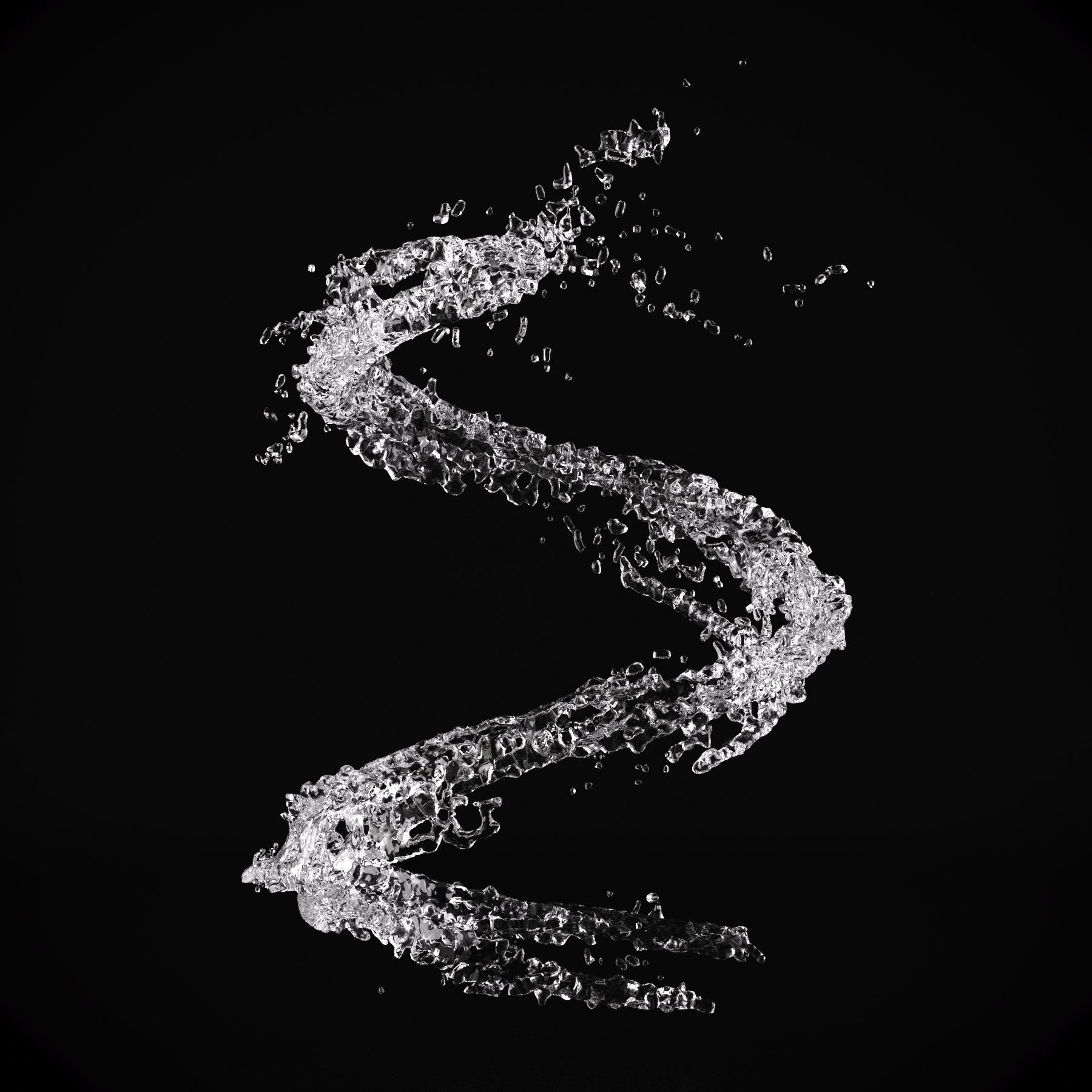 Water Splash 01 3D model_9