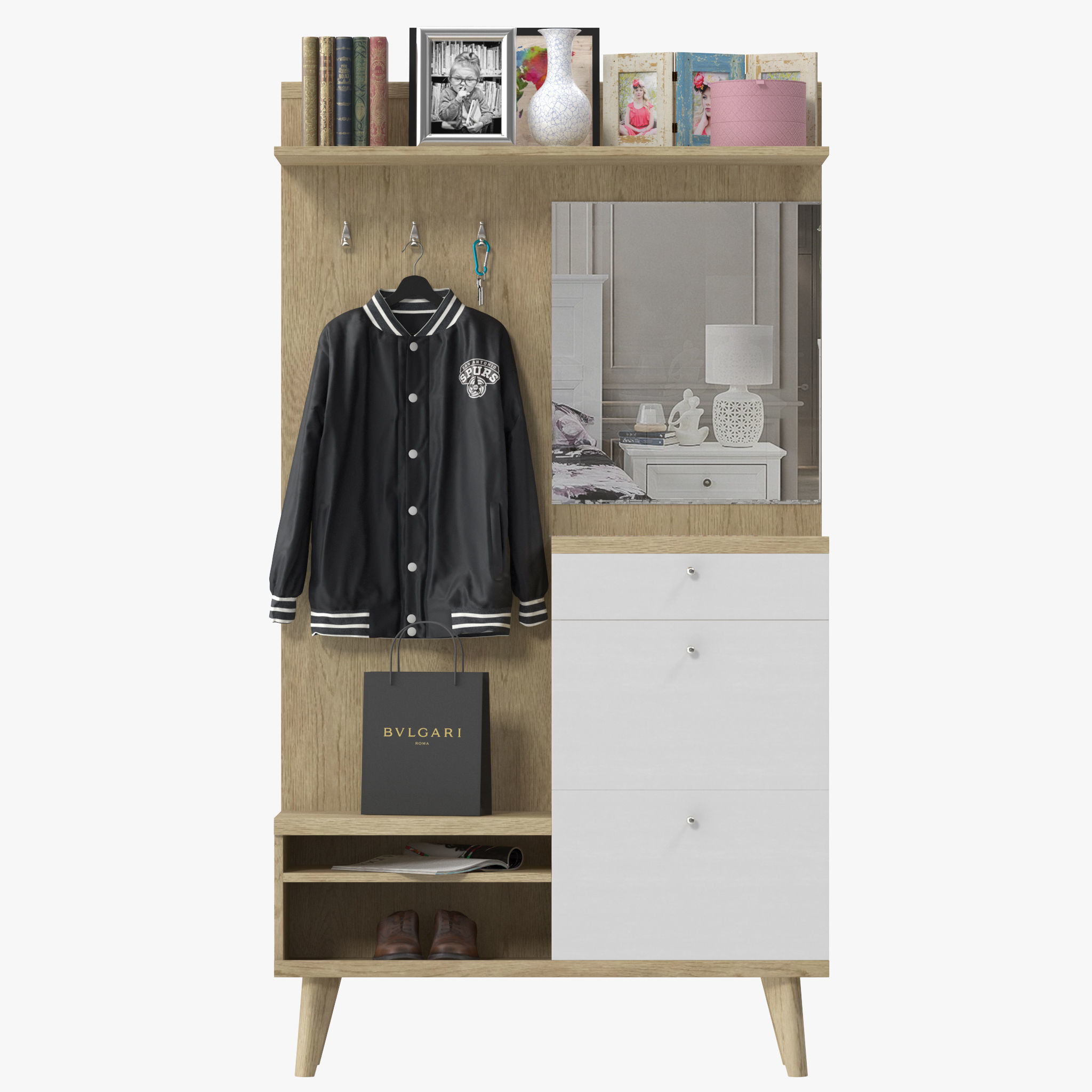 Wayfair Coat Rack 3D model_2